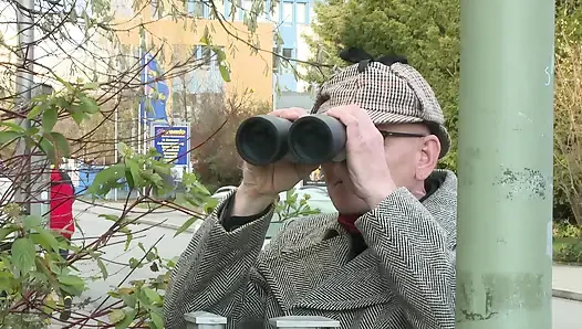 Sexspion Glücklich Lecken Heiße Brünette, Schwanz Wild Lutscht