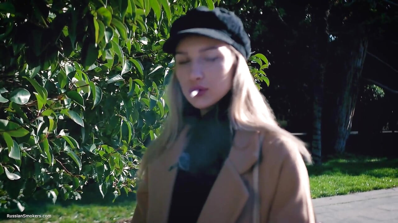 Outdoors Smoking with Beaty Russian Girl 2