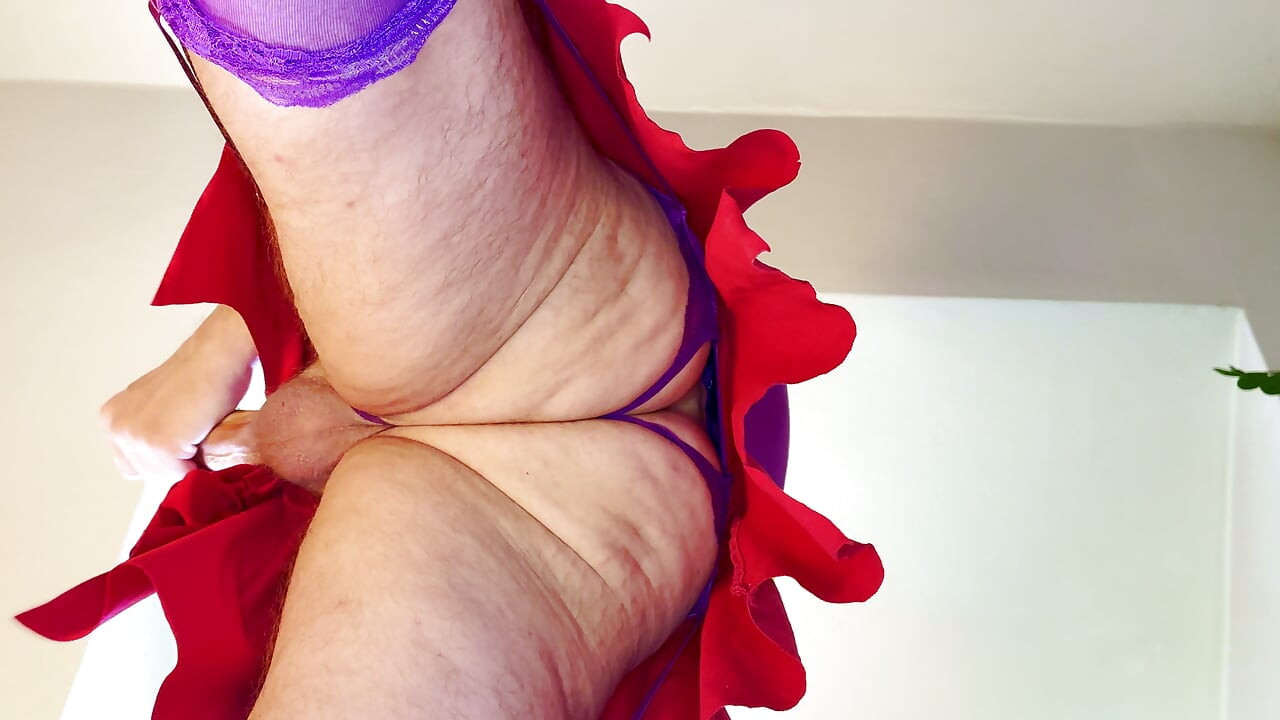 I already told you not to look under my skirt - Masturbating, moaning, shaking and talking dirty in my wife's clothes