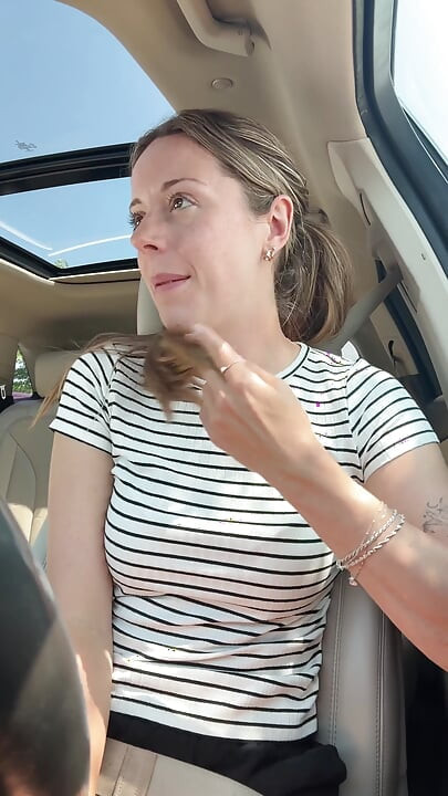 Lush in the Car! Risky Orgasm!