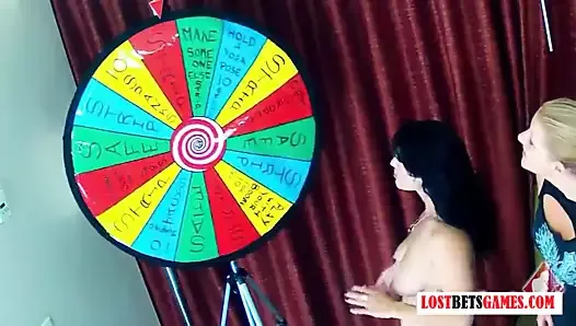 6 Incredibly beautiful girls play spin the wheel of nudity