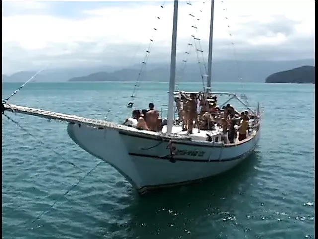 Dirty Latina takes a warm load all over her cute face on a boat