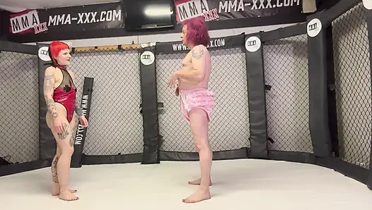 Pvc Stepmommy Torments Sissy in Mma Cage - Thigh Control & Humiliation