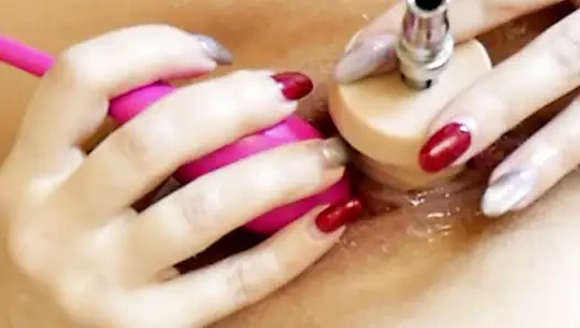 Fuck Dildo Her Wet Pussy, Show Close-up