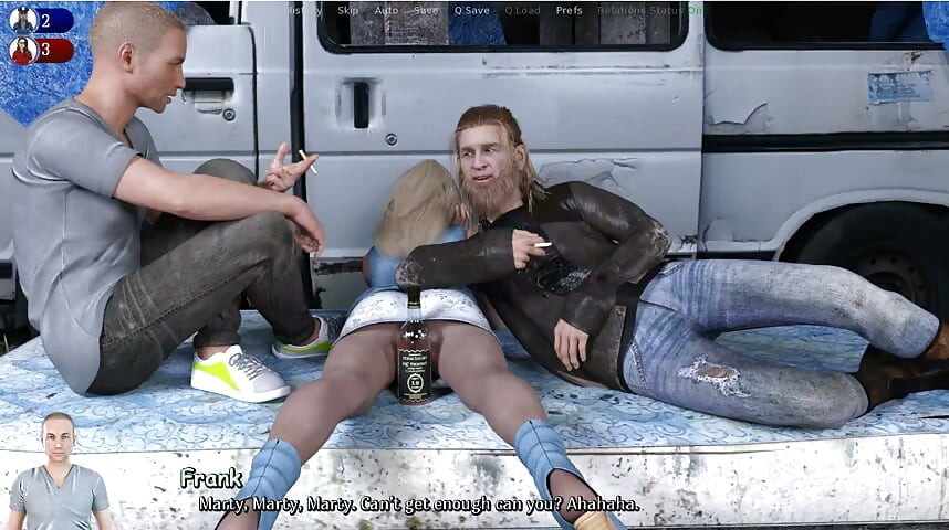 Bad Hero - Gameplay -roleplay - Beautiful Street Whore Fucks with Agent and Shares with His Friend