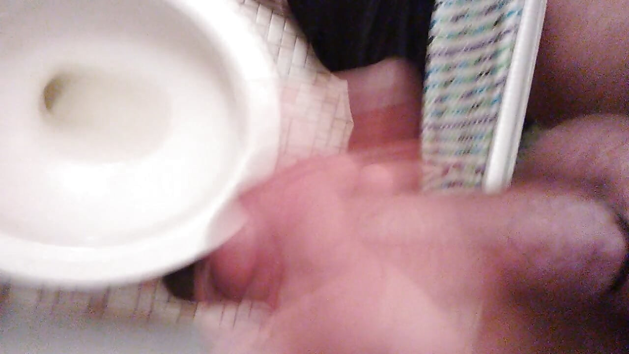POV Transgirl Cumming at Camera While Pissing on Hand