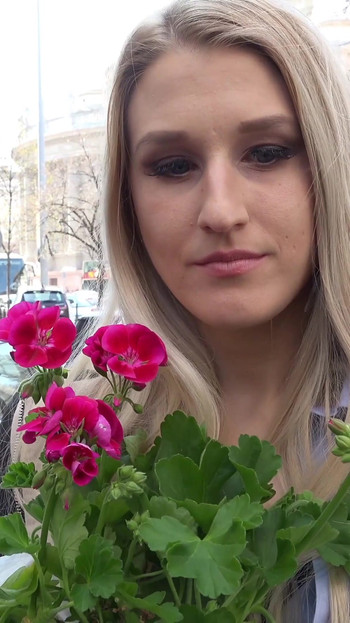 Thrilling moment from "GERMAN SCOUT - Hot College Teen Diane talk to ANAL Casting"