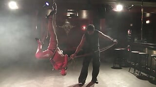 Suspended MILF in Erotic Bondage: Intense BDSM Suspension and Thrill