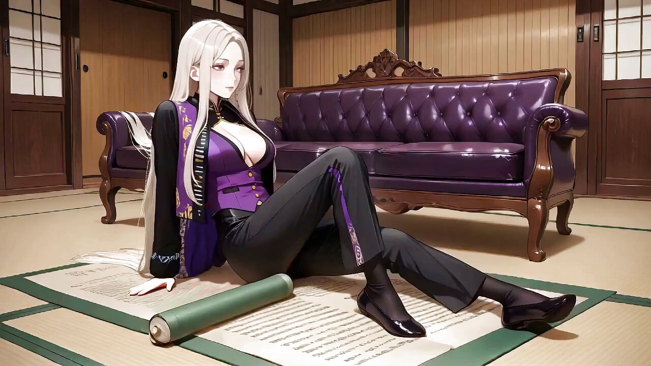 Lazy Kneeling on Silk Sheets, Blonde & Silver-haired Duet in a Lavish Bedroom. That Teasing Eye Contact Is Insane!