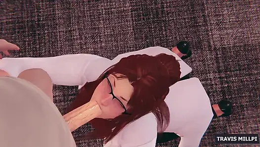 Частный урок с рыжей профессором провалить тест, наказать