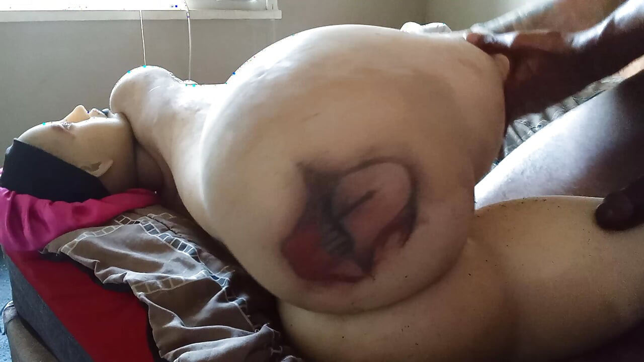 Playin' PattyCake with Those Pale Booty Cheeks! (With Shower Cap-Bonnet on)