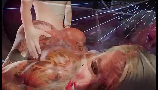 Bimbo Mega Fake Tits Fuked Hard in Disco
