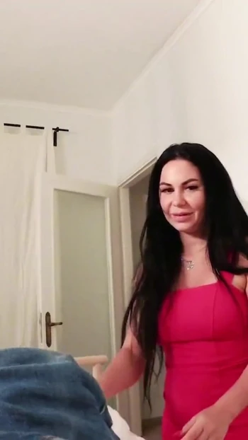 Key moment from "Naughty Hookup with Brunette Milf from Greece"