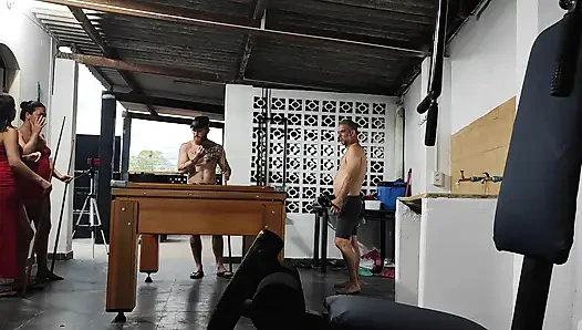 Playing Pool with the Stepsisters, Two Big Asses