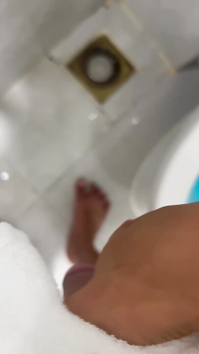 The young man escaped into the bathroom to relieve his needs.