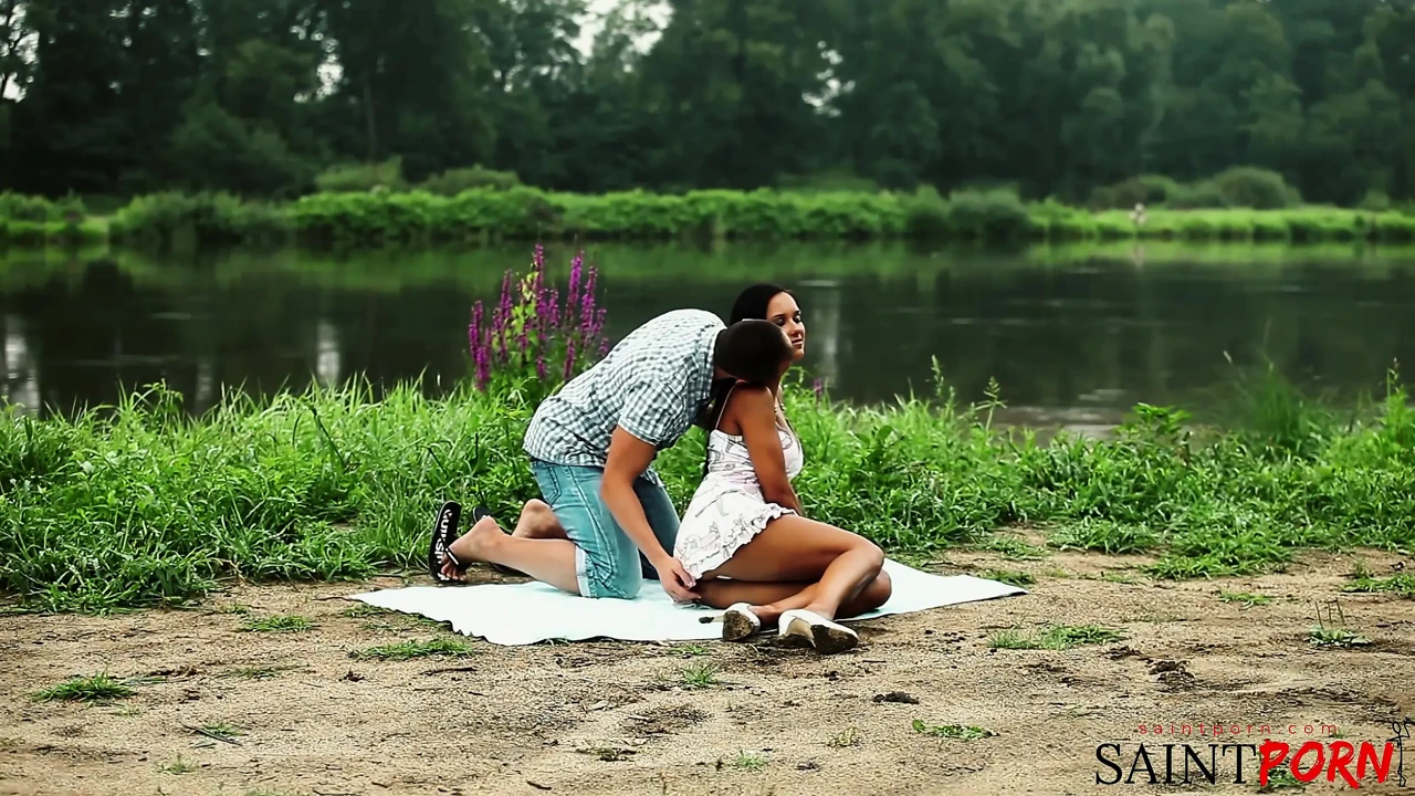 Male and Female Bffs Find Comfort in Each Other's Bodies by the River