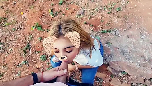 Blonde Latina Sucking Cock