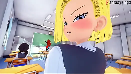 Android 18 соблазняет Гохан в университете - Dragon Ball Zex серия