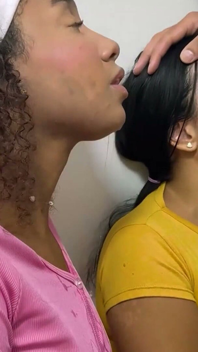 Cute LATINA STEPSISTERS swore they were good girls at home... both throated my BWC on their knees | Clip 1