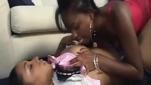 Black lesbians pussy licking huge dildo pussy penetrated