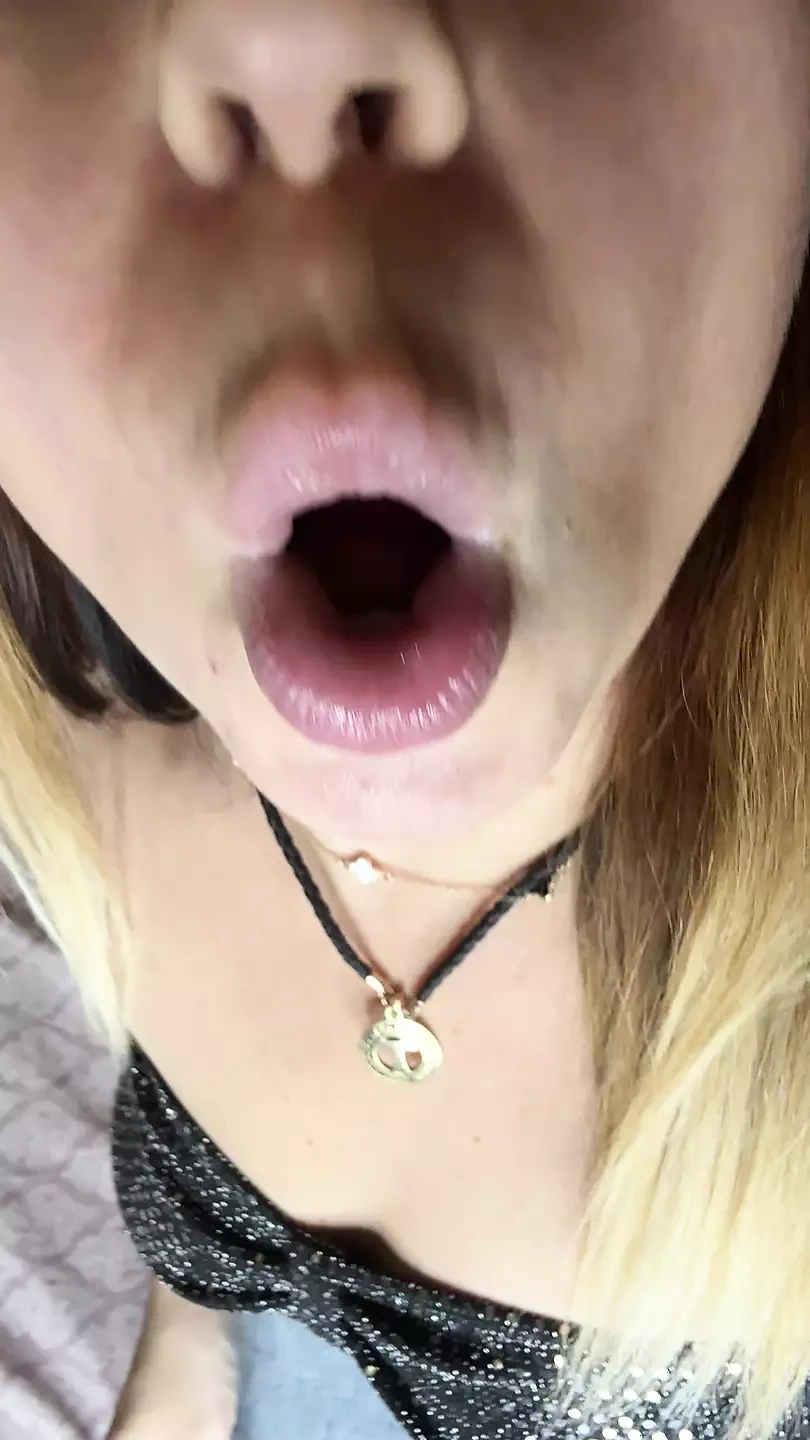 Bright and Hot Brunette Mouth Fetish