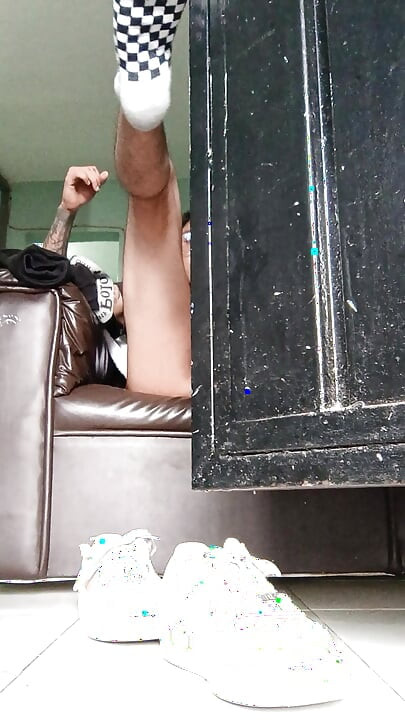 Jerking off with the door open