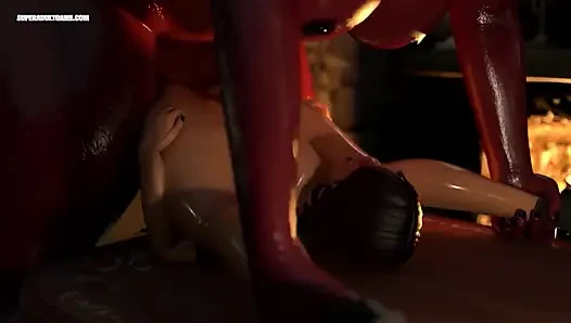 The Horny Witch Got Wet So She Summoned The Futa Sex Demon - She Gives Her Massive Cock And Got Filled With Cum ( 3D Realistic )