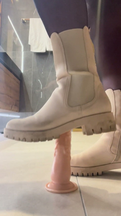 SHOE job on your dick with dirty white boots | Clip 1
