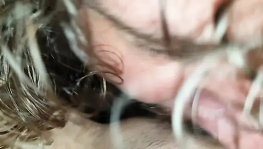 Licking, sucking, fucking. He makes me cum so nicely that I have to let him squirt inside me. Creampie 2 of 4