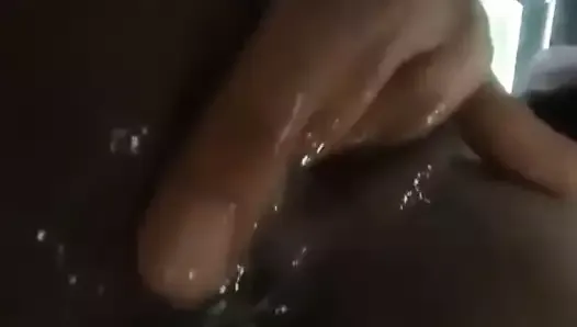 Nepali thirsty wife fingering her horny pussy until squirting.