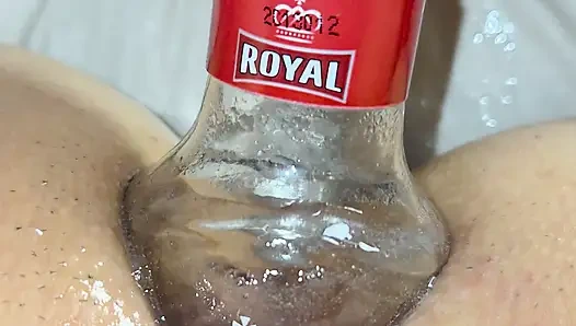 Extreme Anal Insertion with a Bottle Close up
