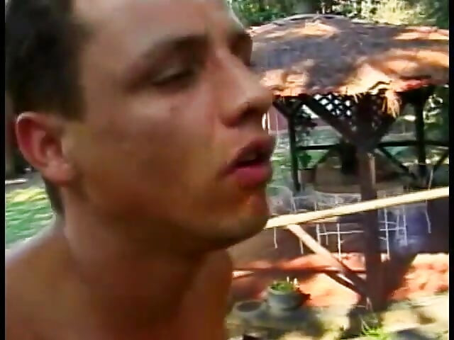 Sexy blonde tranny gives head then gets fucked in the park