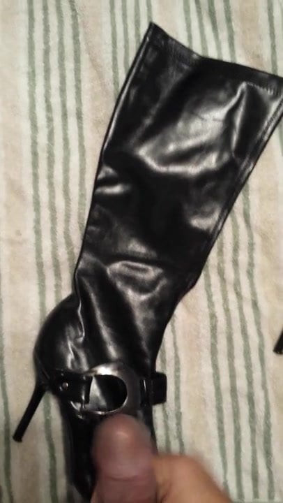 cum on high heel boots again