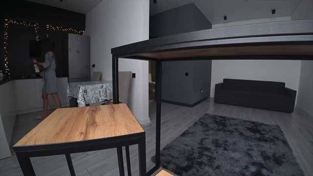 Real Cheating. Wife And Neighbor Fuck In The Kitchen, As The Husband Is Resting In The Room. Homemade Anal