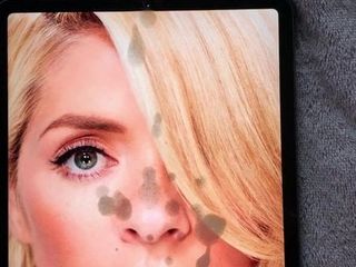 Holly willoughby cum tribute facial