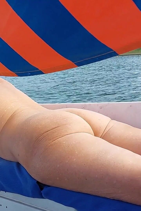 A Mature Woman, Completely Naked, on a Sailboat!
