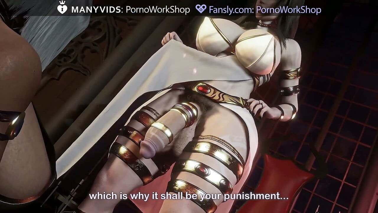 Futanari, Rough Sex with a Maid, a Black Transgender Girl