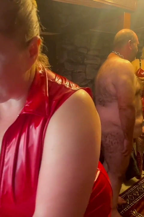 Part 1- Domina Satana, Lets Red Ruby and Blackerry MILF Help to Play with Booboo by Giving Him Something Drink!