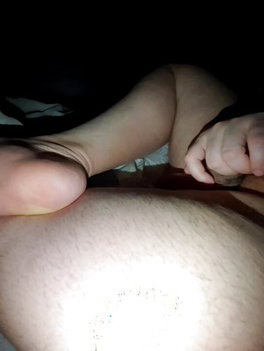 Step mom hand slip into step son dick making him hard