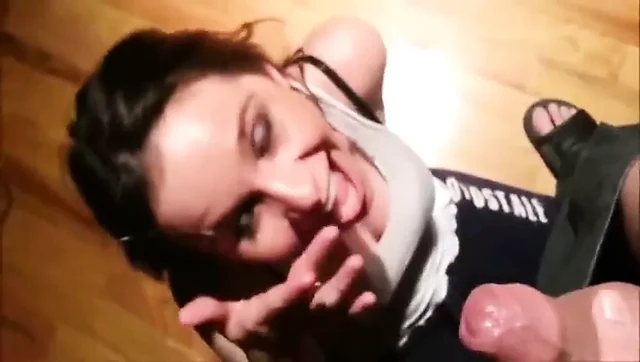 Very Pretty Woman On Her Knees For A Facial