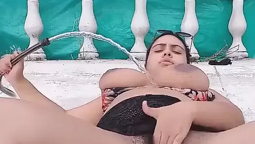Masturbating in the Pool All Alone