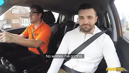 Fake Driving School - Big Tit Hot Brunette Jasmine Jae Flashes Max in a Car & Pulls Him for Doggystyle Sex