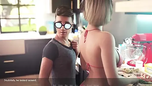 Awam MILF cuckold Amber - lass mich dich lehren, wie man fickt - Amber trainiert Dylan in der Küche (stöhnen Audio)