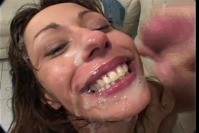 Hot MILF enjoys a facial cum shower