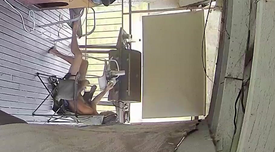 Backdeck masturbating to porn
