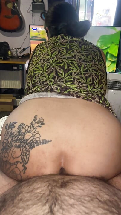 Bouncing on dick