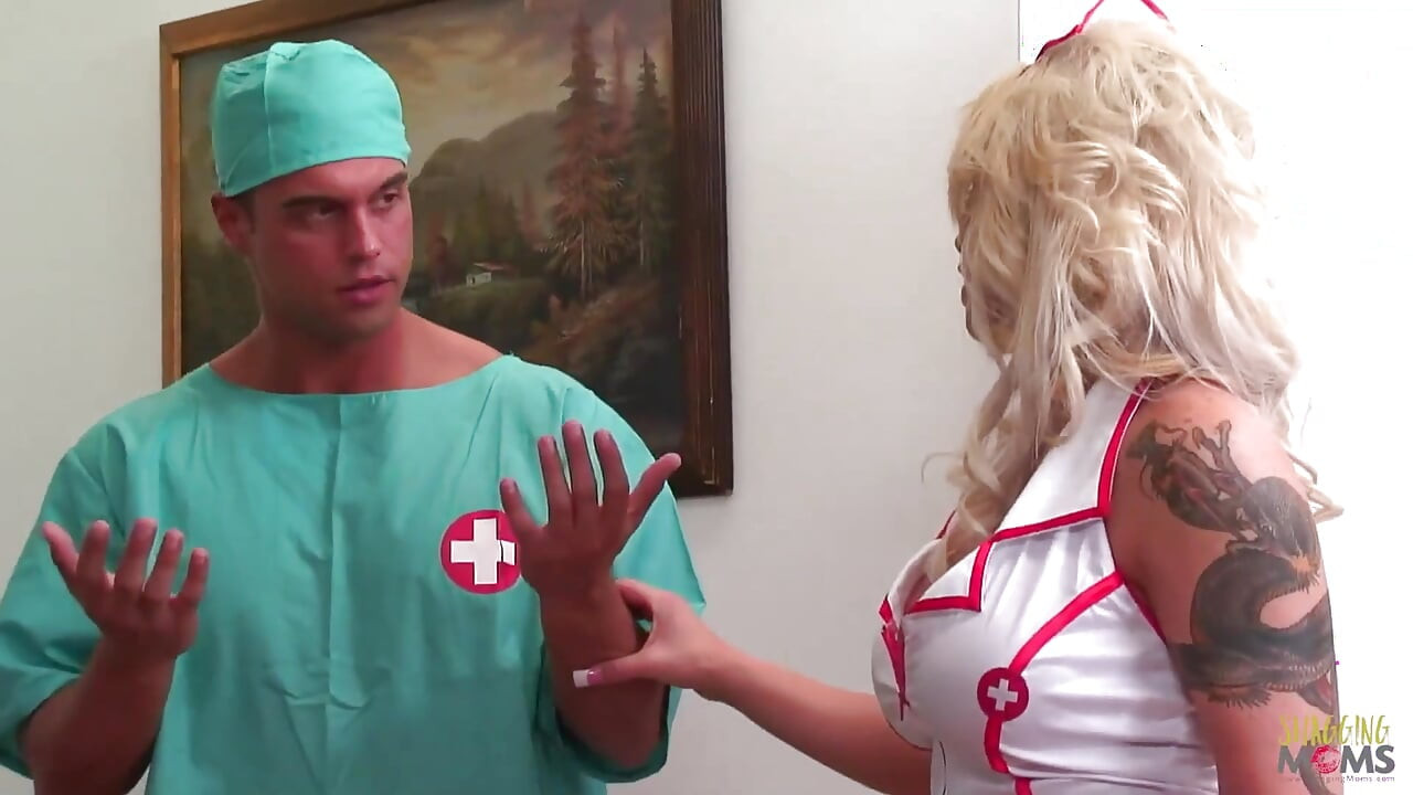 Big tits and big butt milf fucked with a doctor on the patient's bed