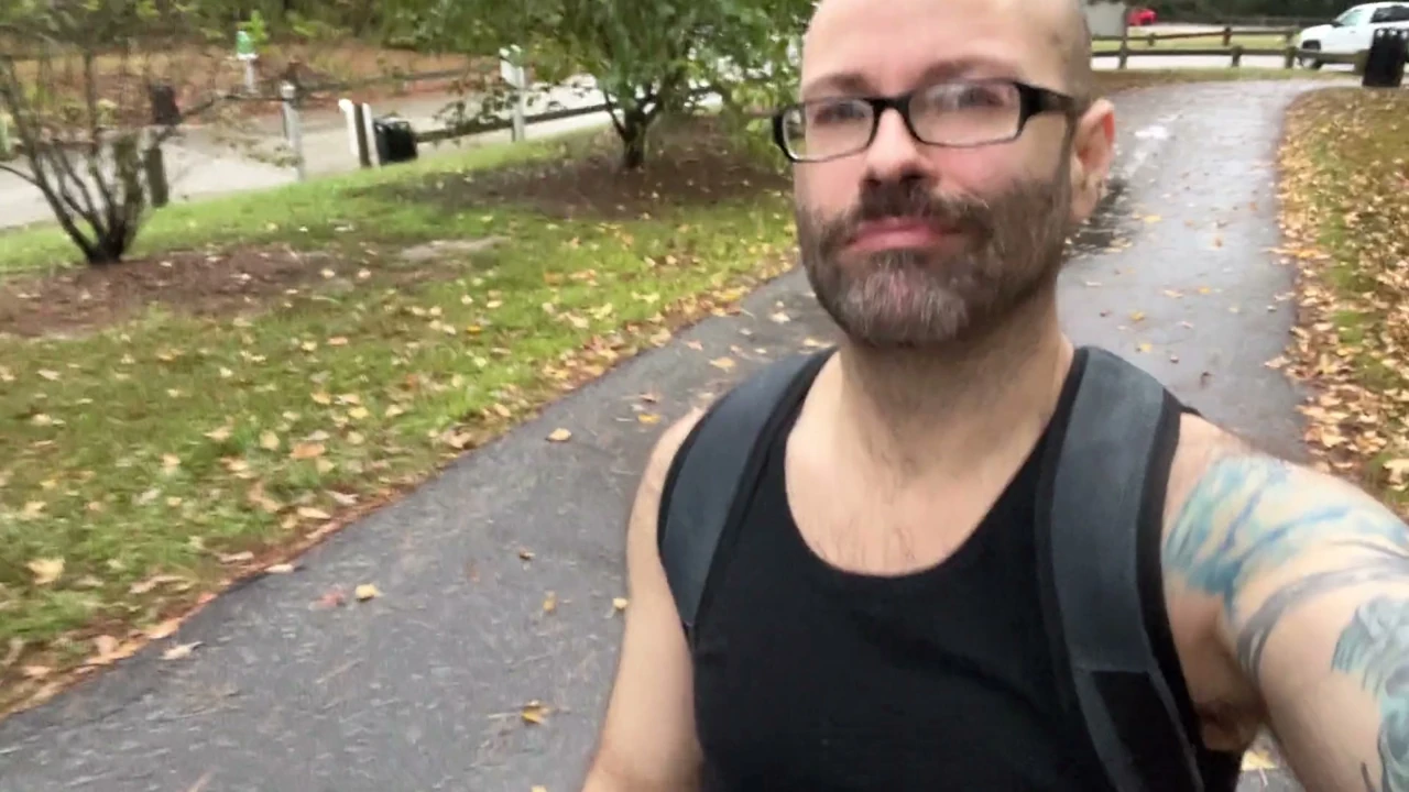 Handsome buddy jerking off by the lake at his local park exposed dick don cock penis hairy bator solo sexual,Hairy Wolfe