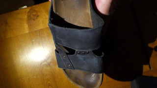 Cum on neighbors well worn Birkenstocks