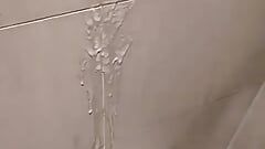 Cumshot on shower